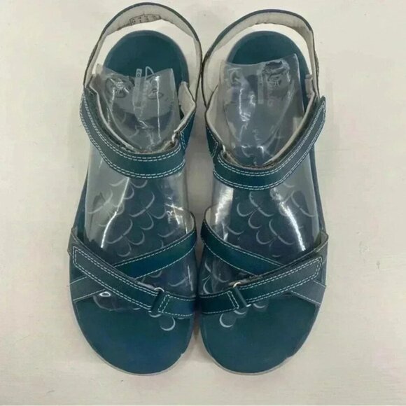 Clark’s Collection Blue and Gray Adjustable Sandals Women’s Size 8M - Picture 4 of 10